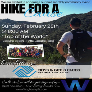 Wright Way Fitness Hike for a Cause Benefitting Boys & Girls Club